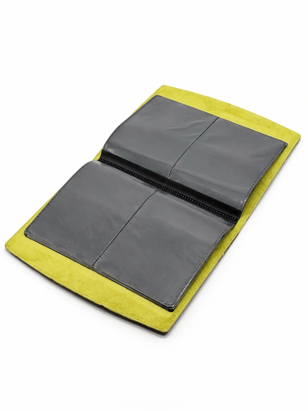 Swing Brown Leather Lime Green Suede 72-Photo 4x6 Album New